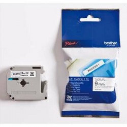 BROTHER Ruban série M non laminé 12mmx8m noir/blanc MK231SBZ