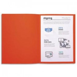 EXACOMPTA Paquet de 100 chemises FOREVER en carte recyclée 220g. Coloris orange