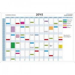 EXACOMPTA Planning annuel magnétique 90x59cm vendu en kit avec de nombreux accessoires 56150E