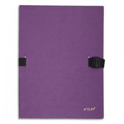 EXACOMPTA Chemise extensible 223500 , recouverte de papier contrecollé violet