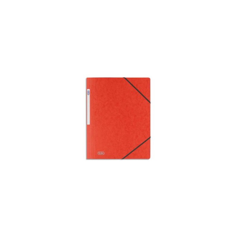 ELBA Chemise simple à élastique Topfile , en carte lustrée 5/10e rouge