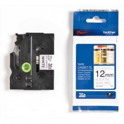 BROTHER Ruban pour PTOUCH non laminé noir/blanc 12mmx8m TZEN231