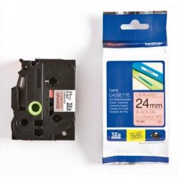 BROTHER Ruban pour PTOUCH laminé noir/orange fluo 24mmx5m TZEB51