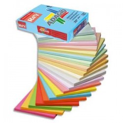 PAPYRUS Ramette 500 feuilles papier couleur vive ADAGIO bleu vif A3 80g