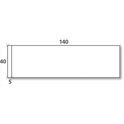 NEUTRE Boîte de 1000 étiquettes d'affranchissement 1 front format 140x40 mm.