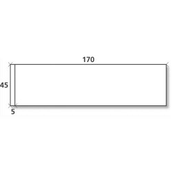 NEUTRE Boîte de 1000 étiquettes d'affranchissement 1 front format 170x45 mm.