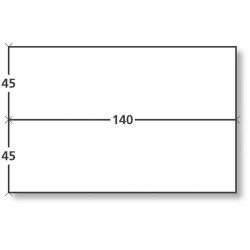 NEUTRE Boîte de 1000 étiquettes d'affranchissement 2 front format 140X45 mm.