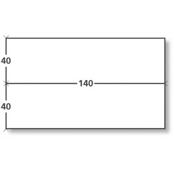 NEUTRE Boîte de 1000 étiquettes d'affranchissement 2 front format 140x40 mm.