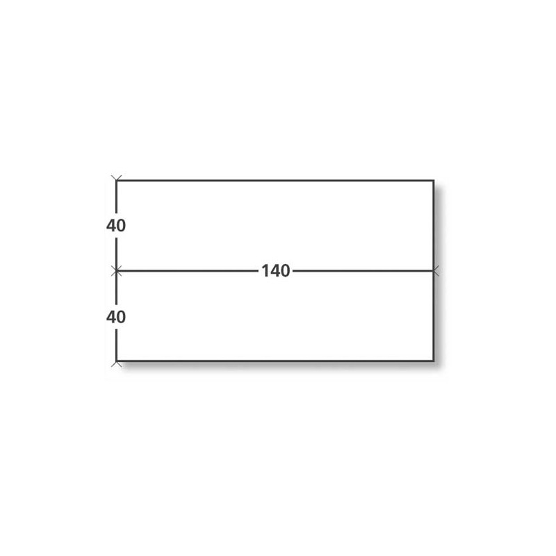 NEUTRE Boîte de 1000 étiquettes d'affranchissement 2 front format 140x40 mm.