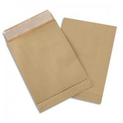 GPV Boite de 250 pochettes kraft armé  C4 blanches avec 3 soufflets