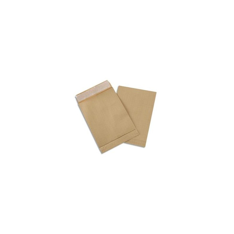 GPV Boite de 250 pochettes kraft armé  C4 blanches avec 3 soufflets