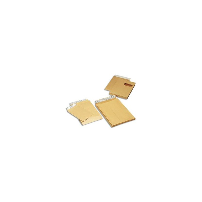 GPV Boite de 250 pochettes kraft armé à soufflets 340c465mm