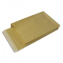 GPB Paquet de 50 pochettes kraft armé brun 34x46 5cm