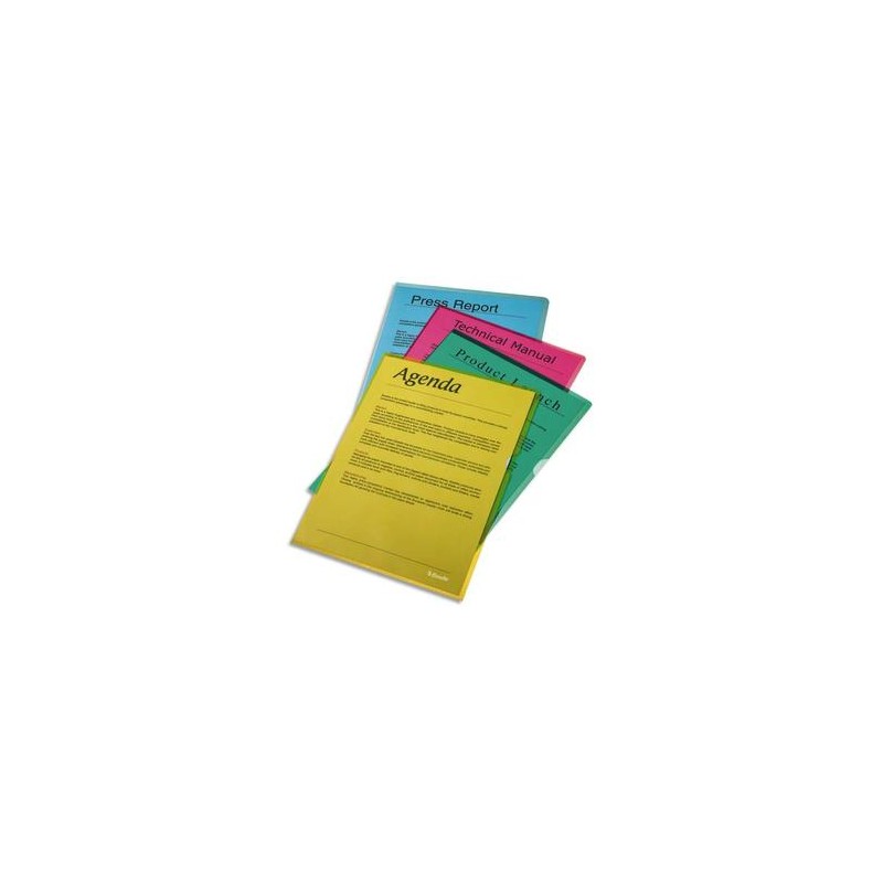 ESSELTE Boîte de 100 pochettes-coin Copy Safe vert en polypropylène 11/100e