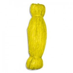 PW INTERNATIONAL Bobine de 50g de raphia végétal coloris Jaune, longueur non standardisée de 1 à 1,20m