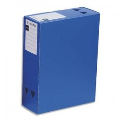 VIQUEL Boite de classement MAXIDOC, en polypropylène 12/10ème, dos de 12cm, coloris bleu opaque