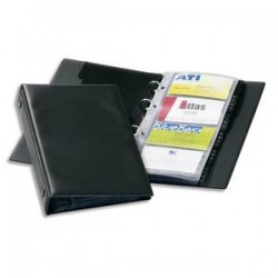 DURABLE Reliure Visifix Economy noire pour 176 cartes de visite Format L14,5 x H25,5 cm