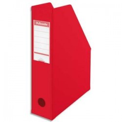 ESSELTE Porte-revues en PVC soudé , dos de 7 cm, rouge