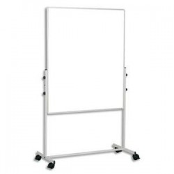 BI-OFFICE Tableau Bi-Office multi-usages émail / feutrine 3 en 1 - Dimensions : L120 x H70 cm blanc/bleu