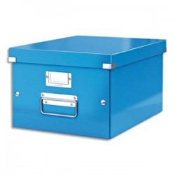 LEITZ Boîte CLICK&STORE M-Box. Format A4 - Dimensions : L281xH200xP369mm. Coloris bleu Wow.