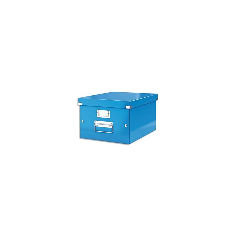 LEITZ Boîte CLICK&STORE M-Box. Format A4 - Dimensions : L281xH200xP369mm. Coloris bleu Wow.