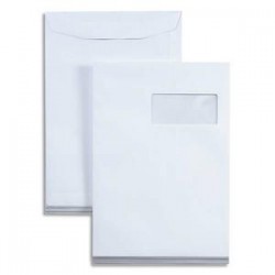 LA COURONNE Boîte de 250 pochettes 110 grammes à fenêtre format 229 x 324 C4 coloris blanc