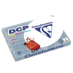 CLAIREFONTAINE Ramette de 250 feuilles papier blanc DCP copieur, laser, jet d encre couleur 160 gr A3