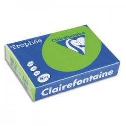 CLAIREFONTAINE Ramette de 500 feuilles papier couleur TROPHEE 80 grammes format A3 canari 1884