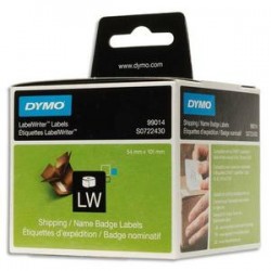 DYMO Rouleaux de 220 étiquettes badge adhésif permanent 54x101mm S0722430