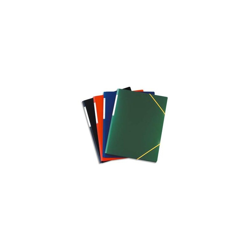 ELBA Chemise 3 rabats et élastique format A3, coloris assortis, en polypropylène 7/10e