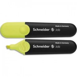 SCHNEIDER Surligneur JOB 150 (rechargeable) pointe biseautée, encre jaune