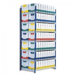 PAPERFLOW Lot de 5 plateaux Isorel pour rayonnage Rang'Eco - Longueur 100 cm, profondeur 68 cm