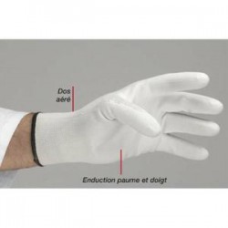 DELTA PLUS Carton de 10 paires gants tricot en polyamide sans couture élastique aux poignets Taille 7