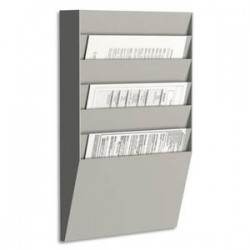 PAPERFLOW trieur horizontal 6 cases A4, coloris gris - Dimensions L31,1 x H50,2 x P7,9 cm