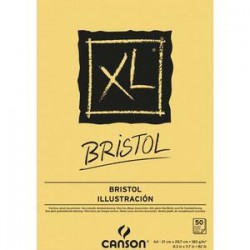 CANSON Bloc de 50 feuilles de papier dessin XL BRISTOL 180g A3