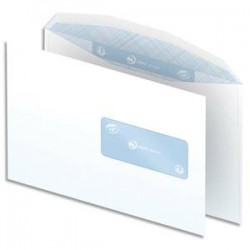 NEUTRE Boîte de 500 enveloppes blanches gommées 80g mise sous pli automatique C5 162x229 fenêtre 45x100