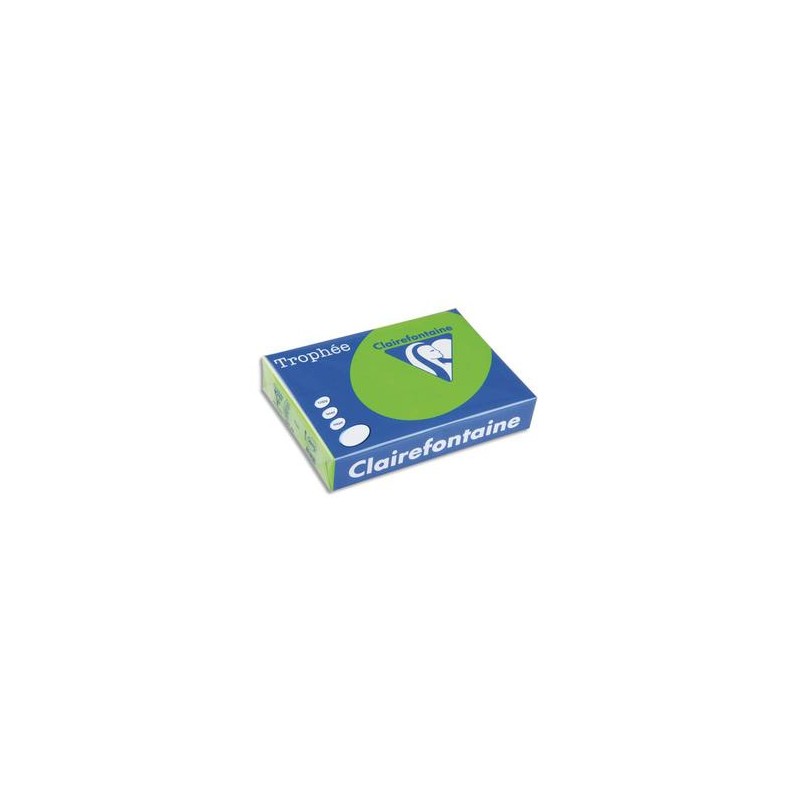 CLAIREFONTAINE Ramette de 250 feuilles papier couleur TROPHEE 160 grammes format A4 vert 2635