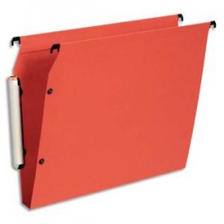 ESSELTE Paquet de 10 dossiers suspendus LMG ARMOIRE en polypro opaque. Fond 30, bouton-pression. Orange