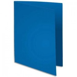 EXACOMPTA Paquet de 100 chemises Flash 220 teintes vives bleu foncé, format 320x240mm