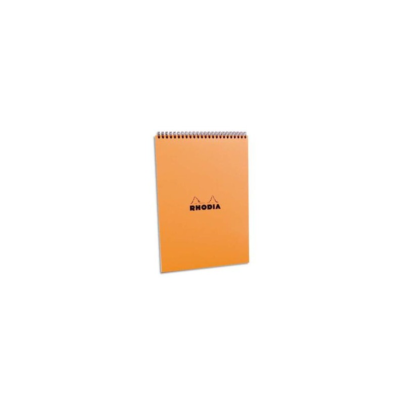 RHODIA Bloc de direction couverture reliure intégrale en-tête orange 80 feuilles format A4 réglure 5x5