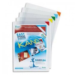 TARIFLOD Sachet de 5 pochettes coins KANG assortis, repositionnables sur tous support lisses.