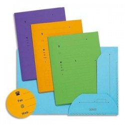 ELBA Paquet de 25 sous dossiers 2 rabats HV vert tilleul, kraft 240g