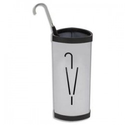 ALBA Porte parapluies triangulaire gris métalisé