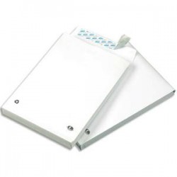 GPV paquet de 50 pochettes kraft blanc auto-adhésif, format 24 260x330mm soufflet 30mm120g