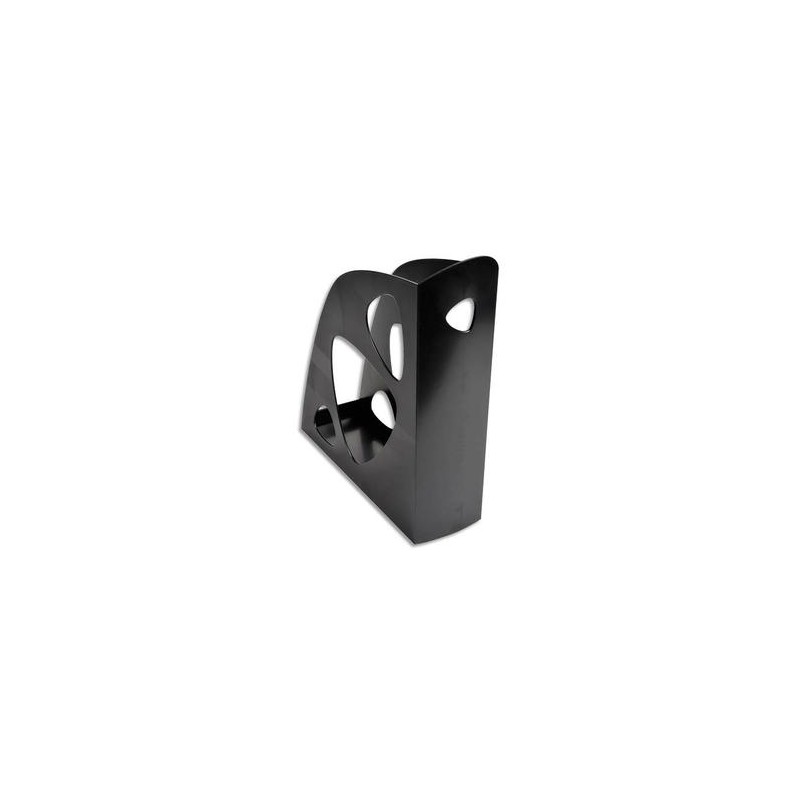 5 ETOILES Porte-revues noire - Polystyrène - Dos de 7,7 cm, H25,7 x P24,8 cm