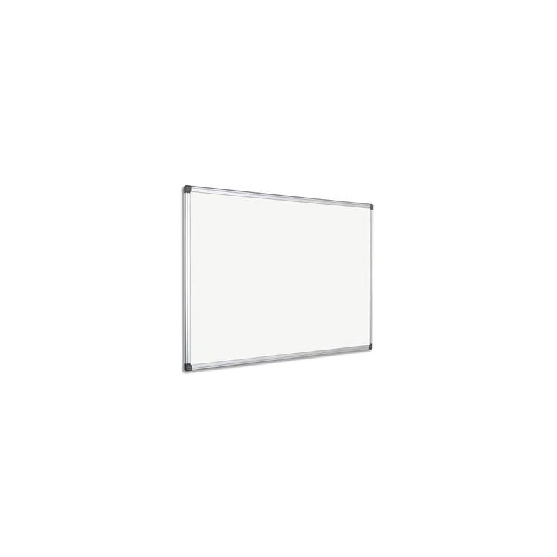 PERGAMY Tableau Blanc laqué magnetique, cadre aluminium, format : 90 x 120 cm 