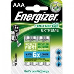 ENERGIZER Blister de 4 piles AAA LR03 Extrem recheargeable 800 mAh 7638900416879