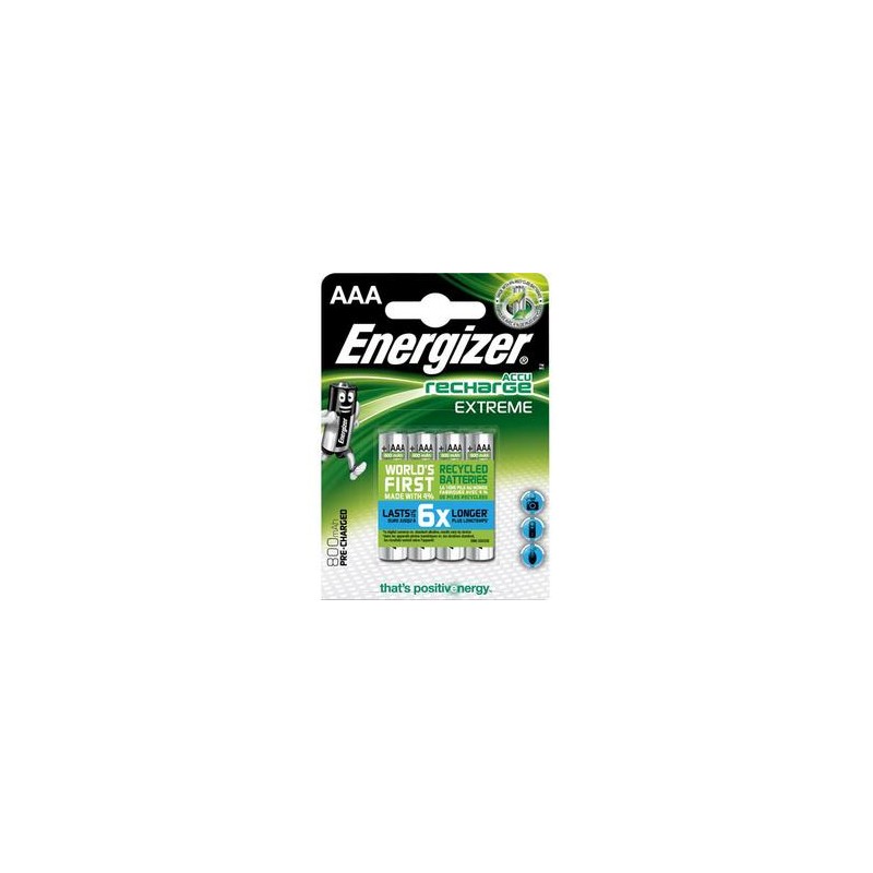 ENERGIZER Blister de 4 piles AAA LR03 Extrem recheargeable 800 mAh 7638900416879