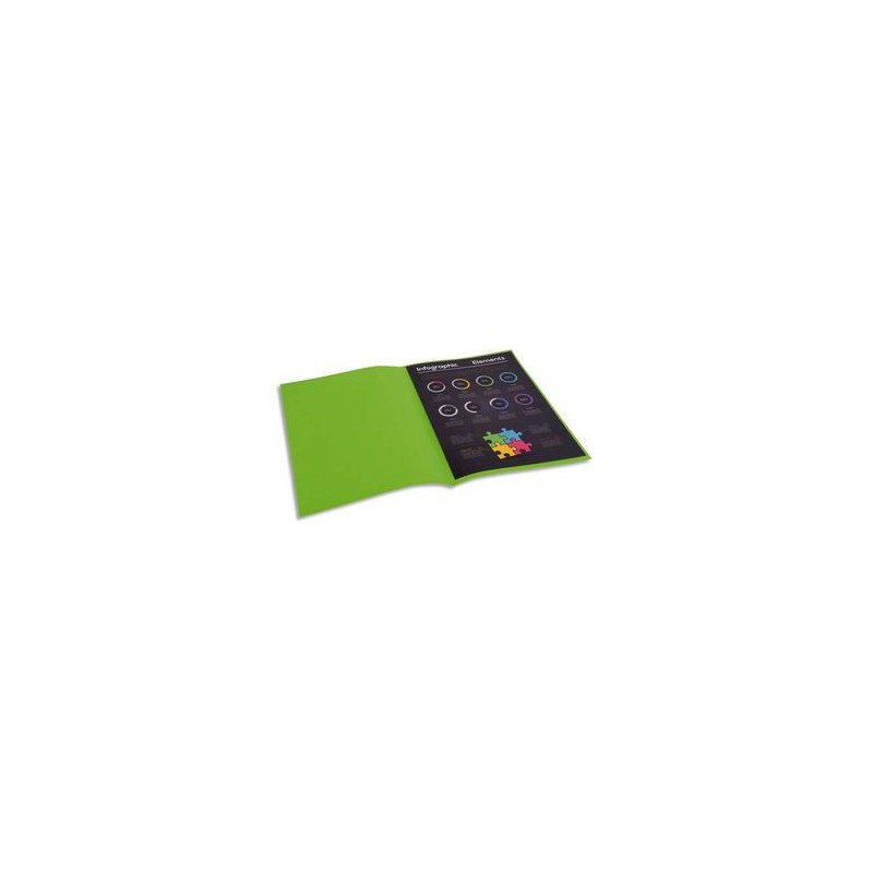 EXACOMPTA Paquet de 100 sous-chemises "ROCK'S" en carte 80 grammes coloris vert clair
