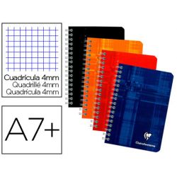 Carnet clairefontaine 90x140mm papier vélin velouté 100p 90g reliure intégrale couverture pelliculée lavable 90x140mm